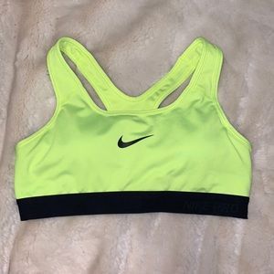 Neon Nike Swoosh Sports Bra